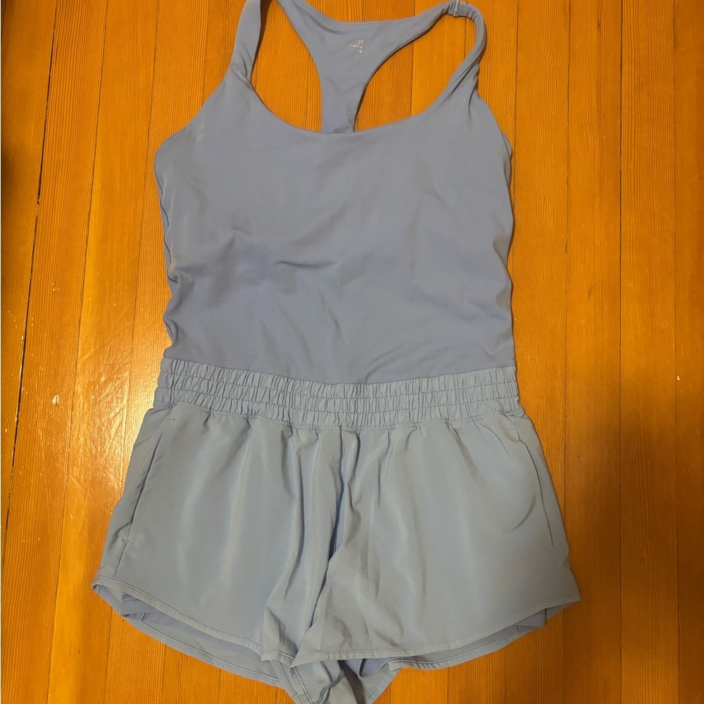 Aerie blue athletic romper